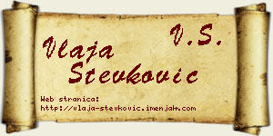Vlaja Stevković vizit kartica